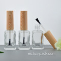 Tapas de botella de bomba de polvo de esmalte de uñas de bambú de 10 ml